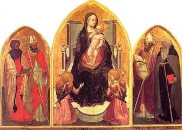 San Giovenale Tríptico Cristiano Quattrocento Renacimiento Masaccio Pinturas al óleo